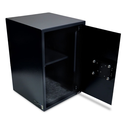 Sejf na dokumenty A4 – solidna stalowa szafa na akta i segregatory, czarny, 35×52×36 cm, 2 klucze