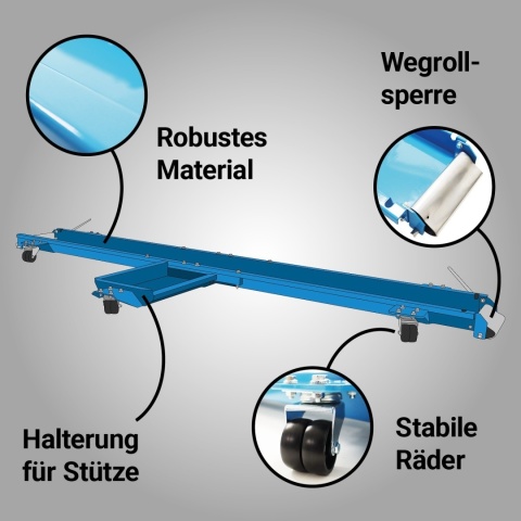 Wózek / platforma manewrowa pod motocykl 567 kg – idealna do ciasnego garażu