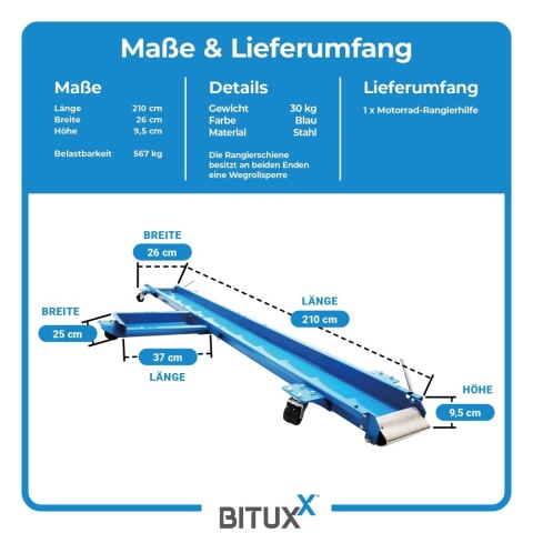 Wózek / platforma manewrowa pod motocykl 567 kg – idealna do ciasnego garażu