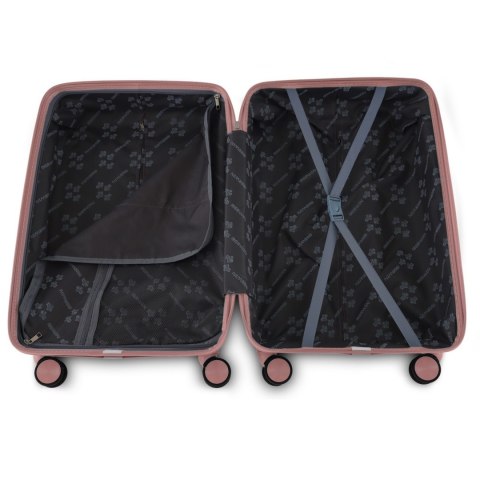 Zestaw 4 walizek podróżnych z beautycase - twarda skorupa, kółka 360° TSA