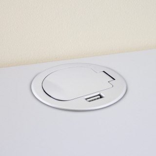 GNIAZDO STOŁOWE BITUXX BLATOWE Z USB 1 GNIAZDO 3500W SREBRNE