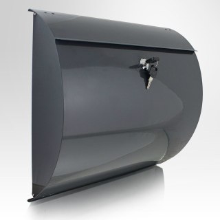 GRAFITOWA SKRZYNKA POCZTOWA NA LISTY I GAZETY NOWOCZESNA STALOWA