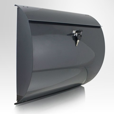 GRAFITOWA SKRZYNKA POCZTOWA NA LISTY I GAZETY NOWOCZESNA STALOWA