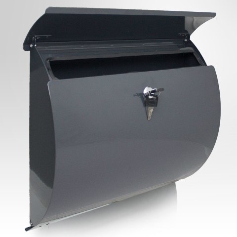 GRAFITOWA SKRZYNKA POCZTOWA NA LISTY I GAZETY NOWOCZESNA STALOWA