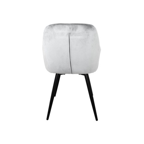 JASNO-SZARE KRZESŁA Z WELURU KOMPLET 4 SZTUKI NOWOCZESNE STYLOWE