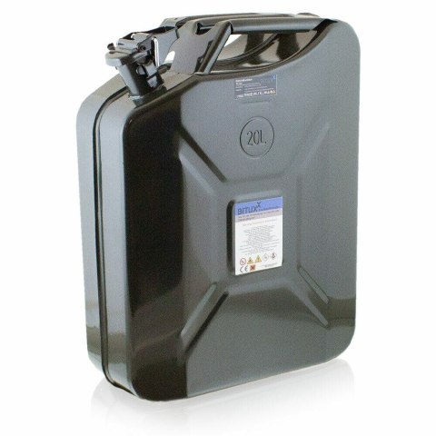 Metalowy kanister 20 L Bituxx z zamkiem bagnetowym – bezpieczny pojemnik na paliwo i oleje