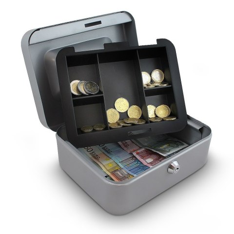 Metalowa kasetka BITUXX – do przechowywania i transportu pieniędzy oraz bilonu