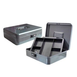 Metalowa Kasetka BITUXX 30 cm – Do Gotówki, Bilonu i Dokumentów z Zamkiem Szyfrowym