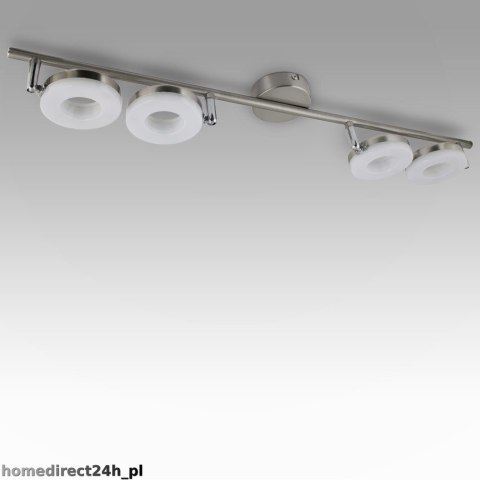 LAMPA DUŻA NOWOCZESNA LED RING 4 LED 20 W STAL NIERDZEWNA