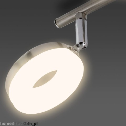 LAMPA DUŻA NOWOCZESNA LED RING 4 LED 20 W STAL NIERDZEWNA