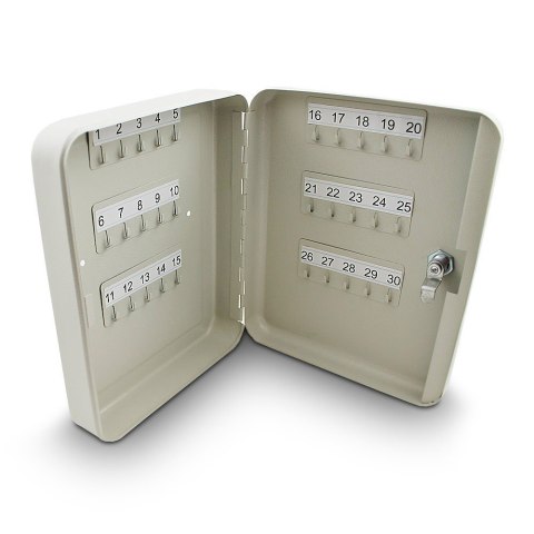 METALOWA SZAFKA NA KLUCZE BITUXX JASNOSZARA 30 HACZYKÓW NA KLUCZE