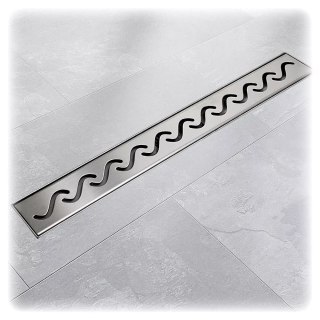 Odpływ liniowy 120 cm Welle – stal nierdzewna Inox, niski syfon, wydajny odpływ podłogowy