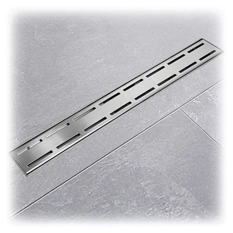 Bituxx Wydajny odpływ podłogowy 90 cm LINE – stal nierdzewna inox z syfonem i kompletnym zestawem montażowym