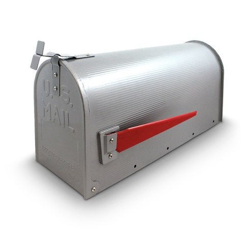 Bituxx Skrzynka Pocztowa w Stylu Amerykańskim Srebrna – Ścienna Skrzynka na Listy z Ruchomą Flagą