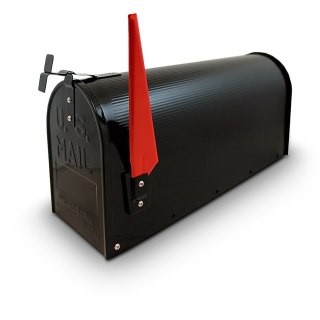 ORYGINALNA SKRZYNKA NA LISTY POCZTOWA AMERYKAŃSKA CZARNA + SŁUPEK