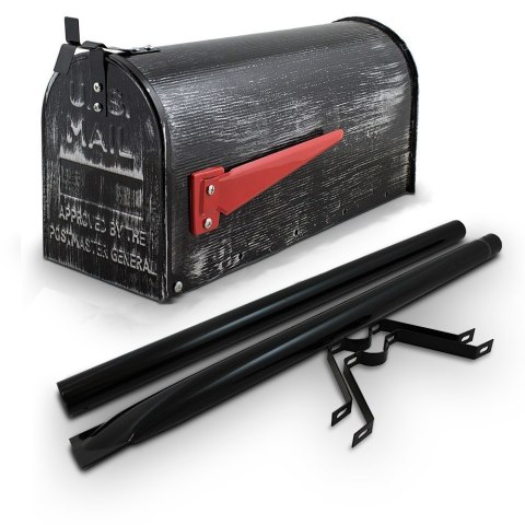 ORYGINALNA SKRZYNKA POCZTOWA NA LISTY AMERYKAŃSKA RETRO + SŁUPEK