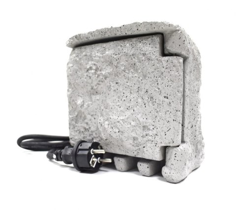 PRZEDŁUŻACZ OGRODOWY IMITACJA KAMIENIA 4 GNIAZDA SIWY KAMIEŃ DO OGRODU