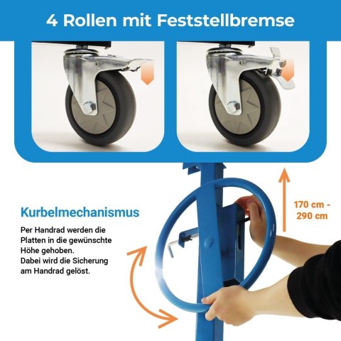 Podnośnik do płyt gipsowych i dachowych Biuxx udżwig do 75kg