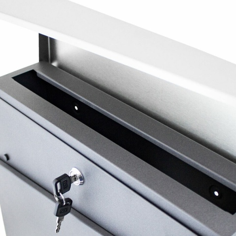 Podwójna skrzynka na listy pocztowa Stojąca zewnętrzna 2szt na stojaku z gazetnikiem