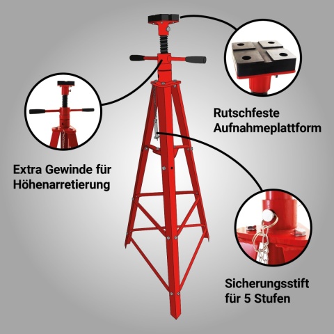 Podstawki Samochodowe BITUXX 2T – Regulowane Podpory Kobyłki Stalowe pod Auto