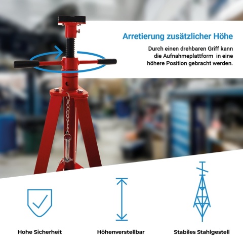 Podstawki Samochodowe BITUXX 2T – Regulowane Podpory Kobyłki Stalowe pod Auto