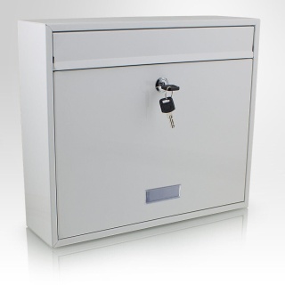 bituxx Skrzynka Pocztowa na Listy Biała – Biała połyskowa skrzynka pocztowa