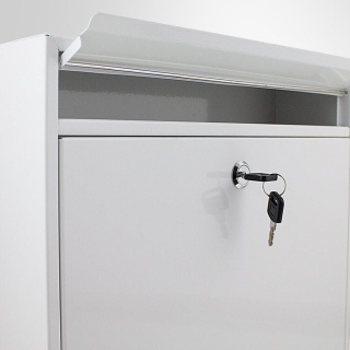 bituxx Skrzynka Pocztowa na Listy Biała – Biała połyskowa skrzynka pocztowa