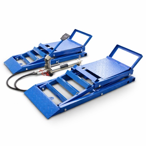 RAMPA RAMPY HYDRAULICZNE WARSZTATOWE KOMPLET 2 SZTUKI Z PODNOŚNIKIEM