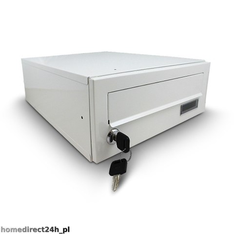 SZARA STALOWA SKRZYNKA NA LISTY POCZTOWA DO WMUROWANIA SOLIDNA