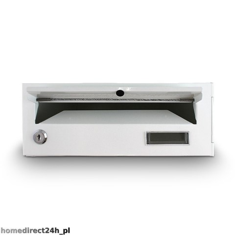 SZARA STALOWA SKRZYNKA NA LISTY POCZTOWA DO WMUROWANIA SOLIDNA