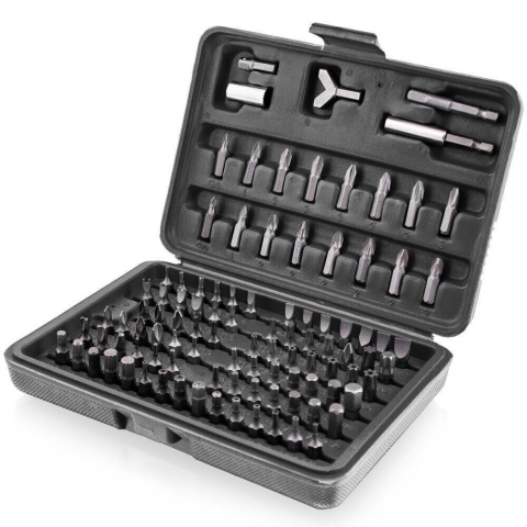 Zestaw narzędzi Bitów TORX i imbusów – 100 elementów w skrzynce, uniwersalny komplet do różnorodnych napraw