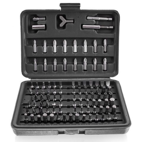 Zestaw narzędzi Bitów TORX i imbusów – 100 elementów w skrzynce, uniwersalny komplet do różnorodnych napraw