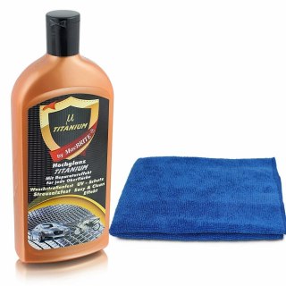 AKCESORIA DO POLERKI ŚCIERKA Z MIKROFIBRY + POLITURA MCBRITE TITANIUM