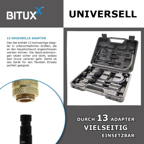 BITUXX uniwersalny 10 L pneumatyczny przyrząd do nalewania oleju przekładniowego – pompa napełniająca do wlewania oleju