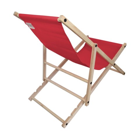 CZERWONE SKŁADANE KRZESŁO PLAŻOWE LEŻAK KEMPINGOWY OGRODOWY UNIWERSALNE