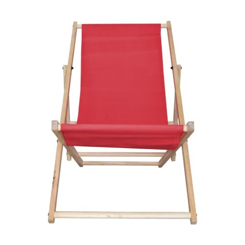 CZERWONE SKŁADANE KRZESŁO PLAŻOWE LEŻAK KEMPINGOWY OGRODOWY UNIWERSALNE