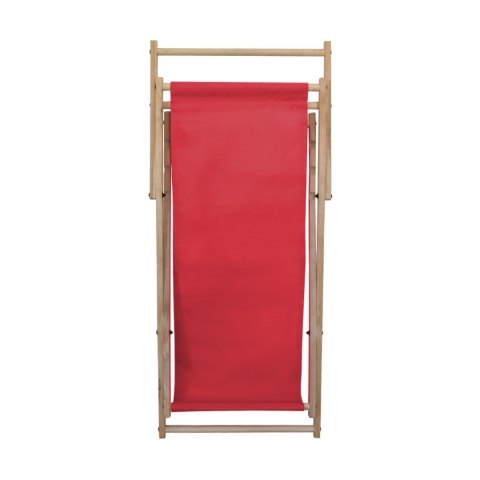 CZERWONE SKŁADANE KRZESŁO PLAŻOWE LEŻAK KEMPINGOWY OGRODOWY UNIWERSALNE