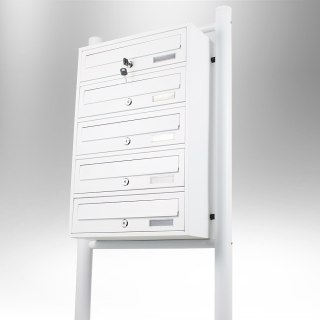 ELEGANCKA SOLIDNA SKRZYNKA NA LISTY POCZTOWA LOKATORSKA 5 BIAŁA