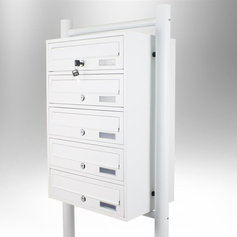 ELEGANCKA SOLIDNA SKRZYNKA NA LISTY POCZTOWA LOKATORSKA 5 BIAŁA