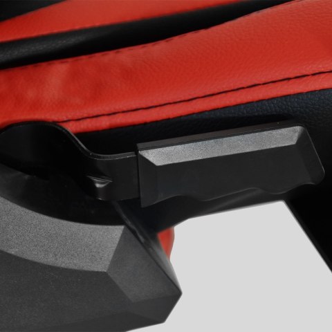 FOTEL DLA GRACZA GAMINGOWY OBROTOWY CZARNO-CZERWONY PATIOMAGE