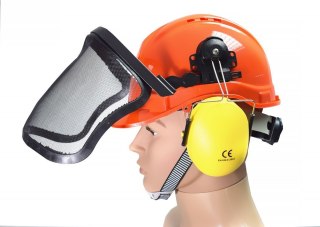 KASK OCHRONNY BITUXX DLA DRWALA PILARZA OCHRONNA SIATKA NA TWARZ