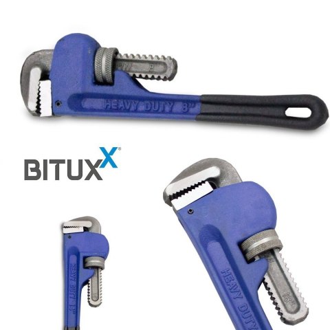 KLUCZ ŻABA NASTAWNY DO RUR 8 CALI BITUXX HYDRAULICZNY 203mm