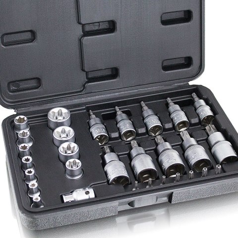 KLUCZE NASADOWE TORX 30 SZTUK ZESTAW ELEMENTY