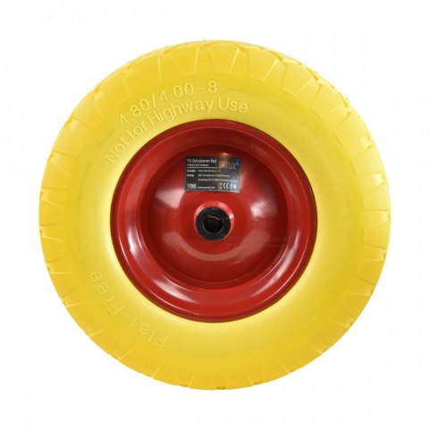 KOMPLET 2SZT ŻÓŁTE KOŁA DO TACZKI DWUKOŁOWEJ WÓZKA OGRODOWE PEŁNE BEZDĘTKOWE