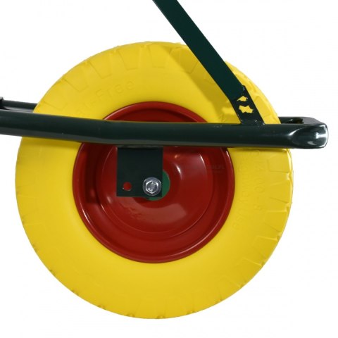 KOMPLET 2SZT ŻÓŁTE KOŁA DO TACZKI DWUKOŁOWEJ WÓZKA OGRODOWE PEŁNE BEZDĘTKOWE