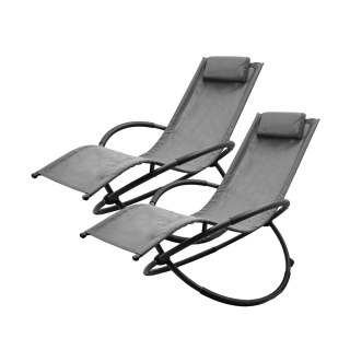 KOMPLET LEŻAKÓW OGRODOWYCH 2 SZTUKI ANTRACYTOWE NOWOŚĆ LACESTONE