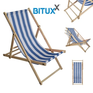 Lewżak ogrodowy Drewniany rozkładany stelaż kampingowy Bituxx