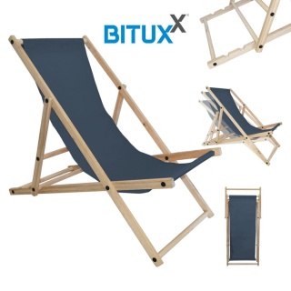 Leżak ogrodowy drewniany Kempingowy rozkładany krzesło