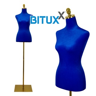 Manekin krawiecki regulowany na stojaku popiersie Niebieski elegancki