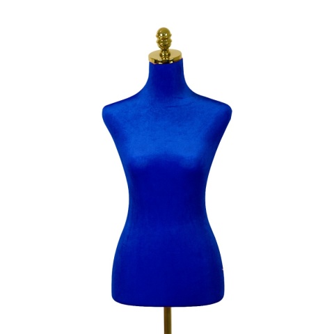 Manekin krawiecki regulowany na stojaku popiersie Niebieski elegancki